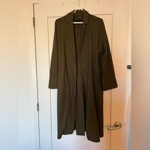 Topshop Coat in Dark Green